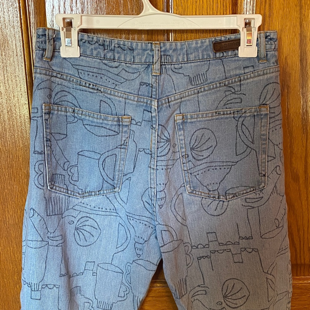 Monika Forsberg + Gorman Blue Artistic Denim with Unique Pattern - Picture 3 of 5